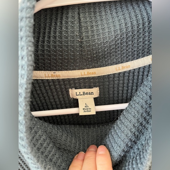 L.L. Bean Waffle Knit Cowl Neck - Picture 6 of 10